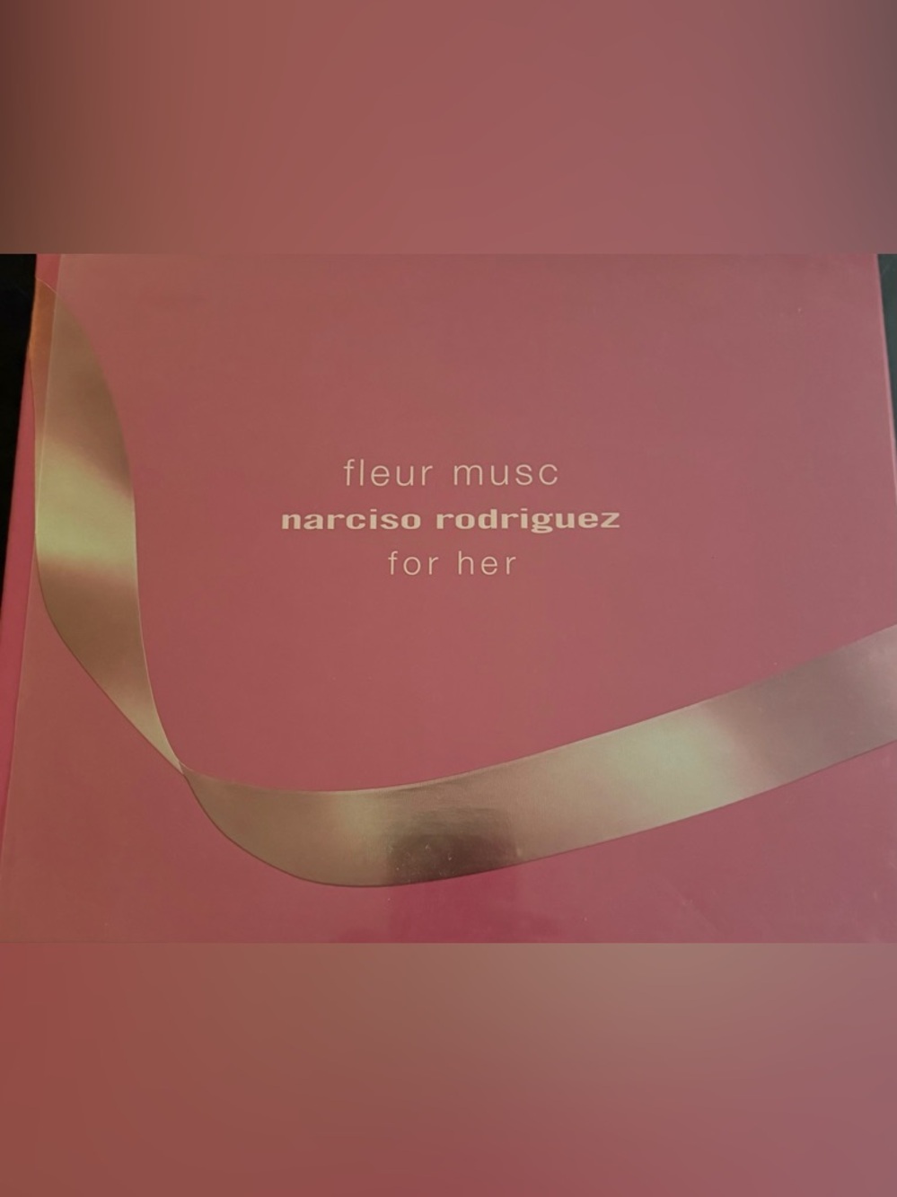 New -Narciso Rodriguez Fleur Musc For Her Pink w/Gift Box with Gold Ribbon